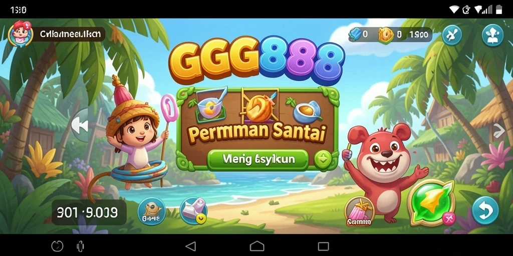 Tangkapan layar utama GGG888 dengan gameplay menyenangkan.