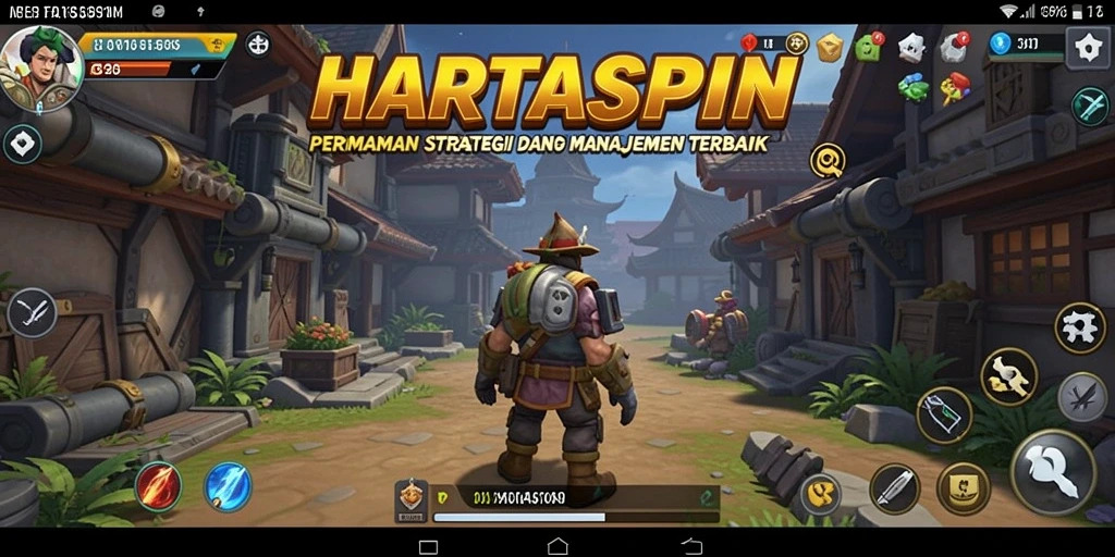 Tampilan gameplay HARTASPIN yang penuh strategi dan tantangan.