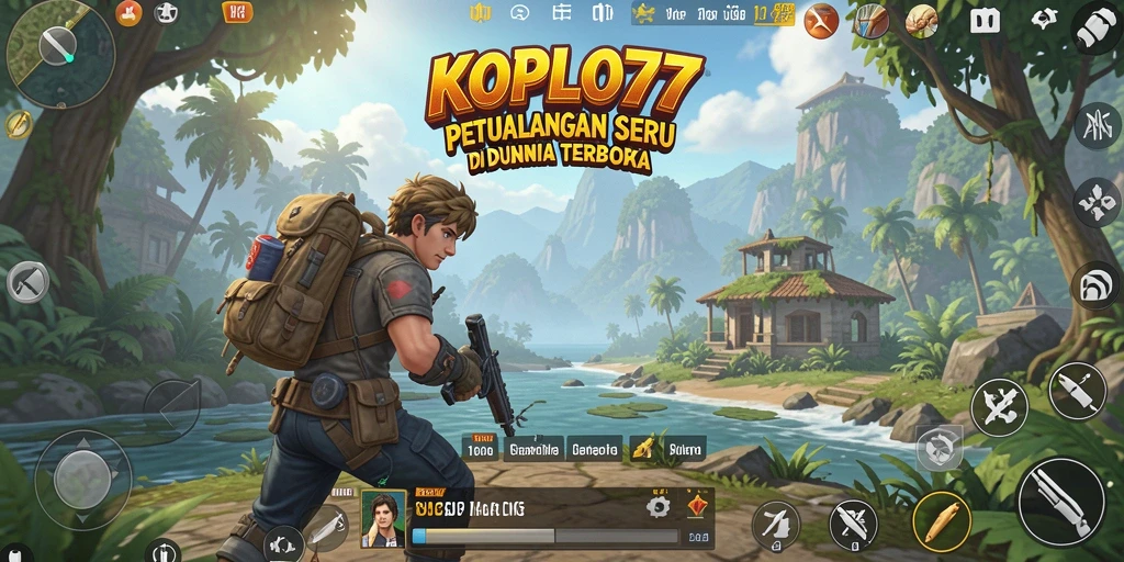 Tampilan gameplay KOPLO77 dengan dunia terbuka yang luas.