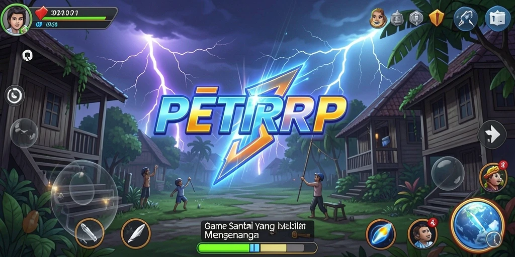 Tampilan gameplay PETIRRP yang seru dan penuh warna.