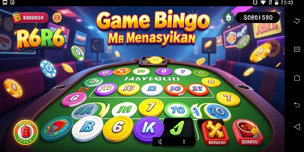 Tampilan gameplay Bingo yang seru di R6R6 dengan interaksi pemain.