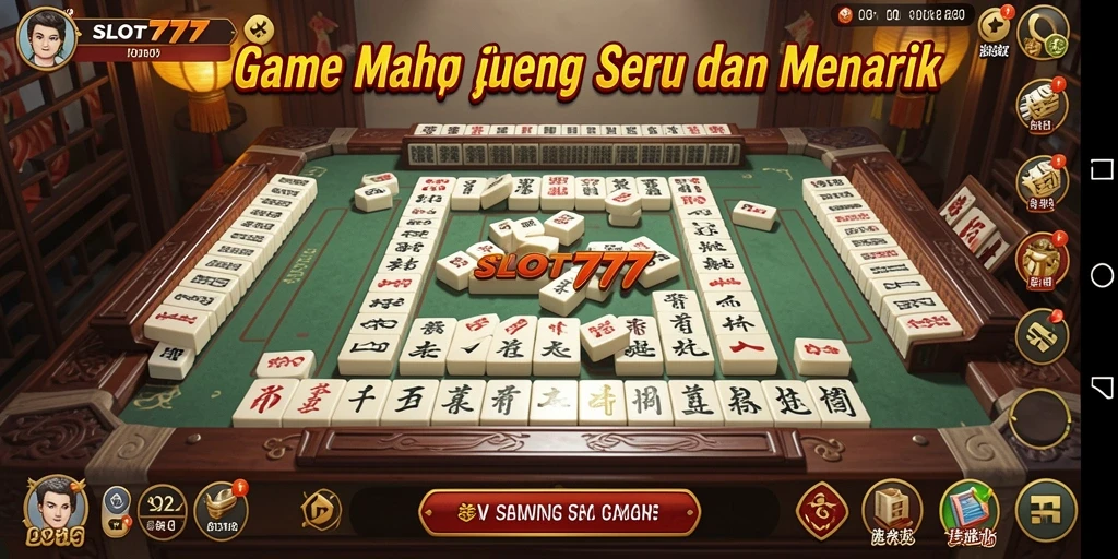 Tampilan gameplay Mahjong yang seru dan menantang di SLOT777.
