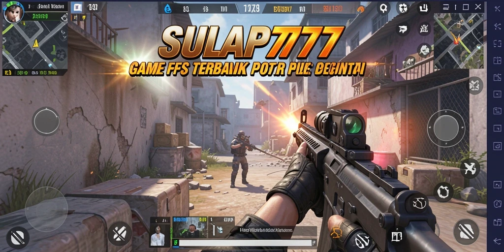 Screenshot utama SULAP777 menunjukkan aksi tembak-menembak yang mendebarkan.